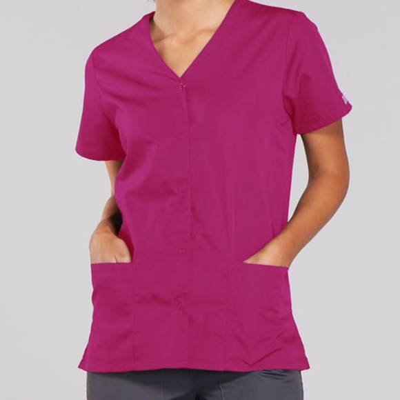 Cherokee Tops - NWT Cherokee Snap Front Tunic Style Scrub Top